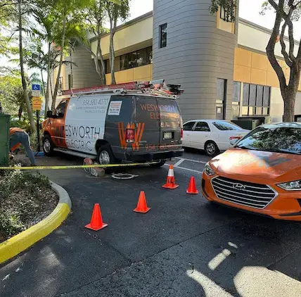 service van belonging to Ellsworth Electric LLC