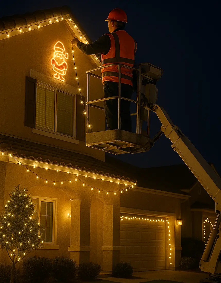Professional electrician performing a safety inspection