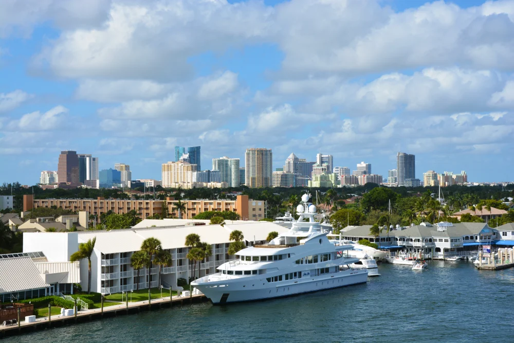 Yacht view from the Fort lauderdale, Florida